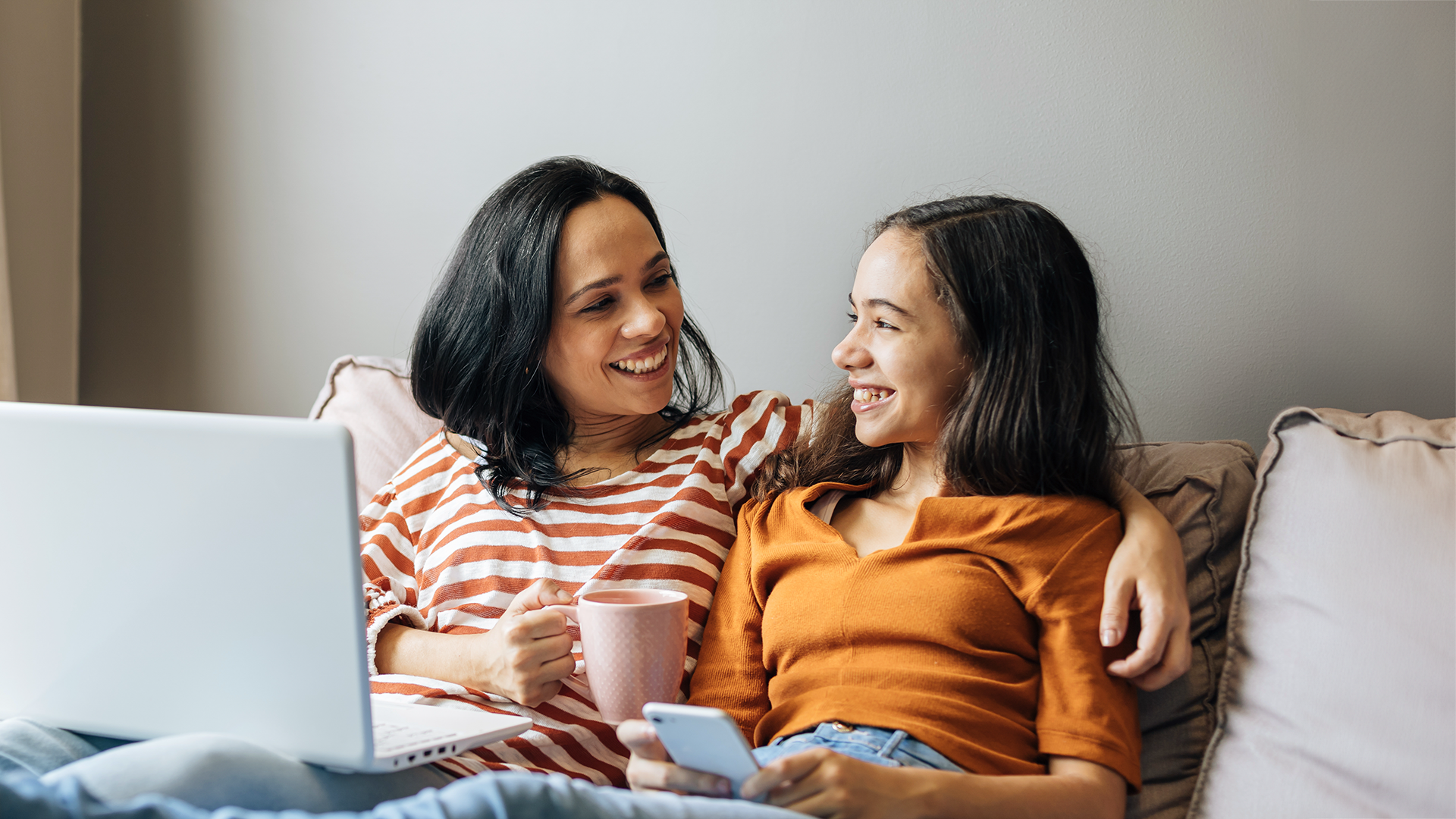 Mom and daughter planning school year